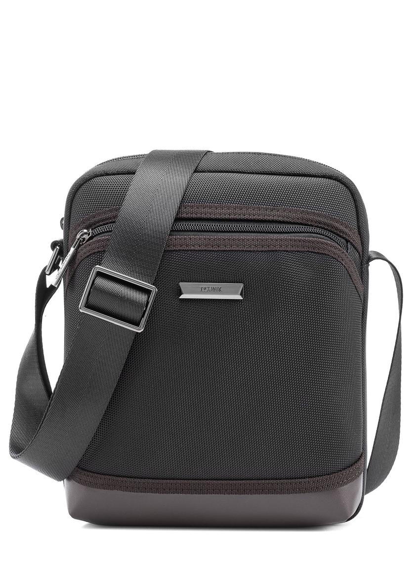 Torba męska na ramię TORMN-0381-9J(Z26) - widok produktu z przodu, na białym tle. 