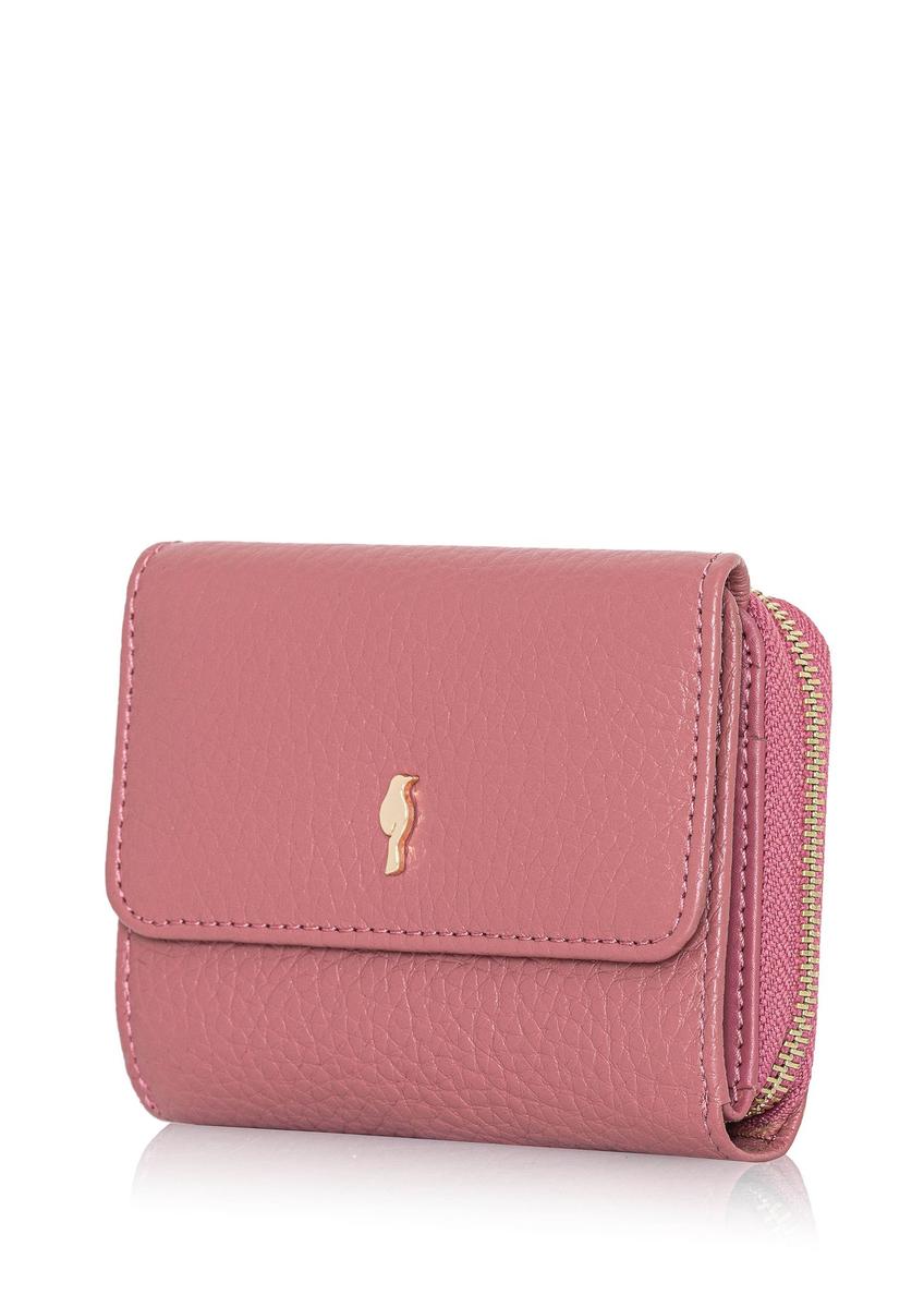 Small pink leather women's wallet PORES-0802E-31(Z24)