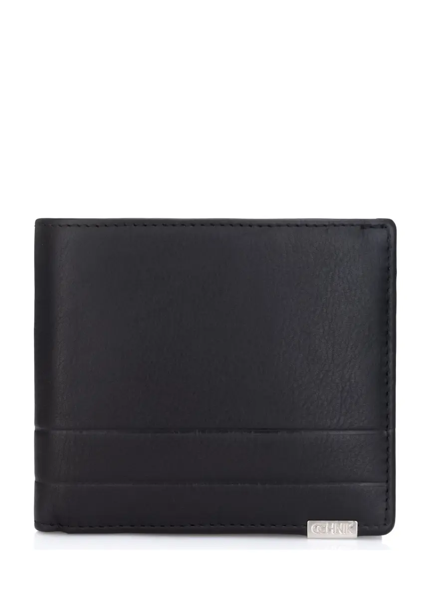 Czarny skórzany portfel męski PORMS-0142-99(Z23)
