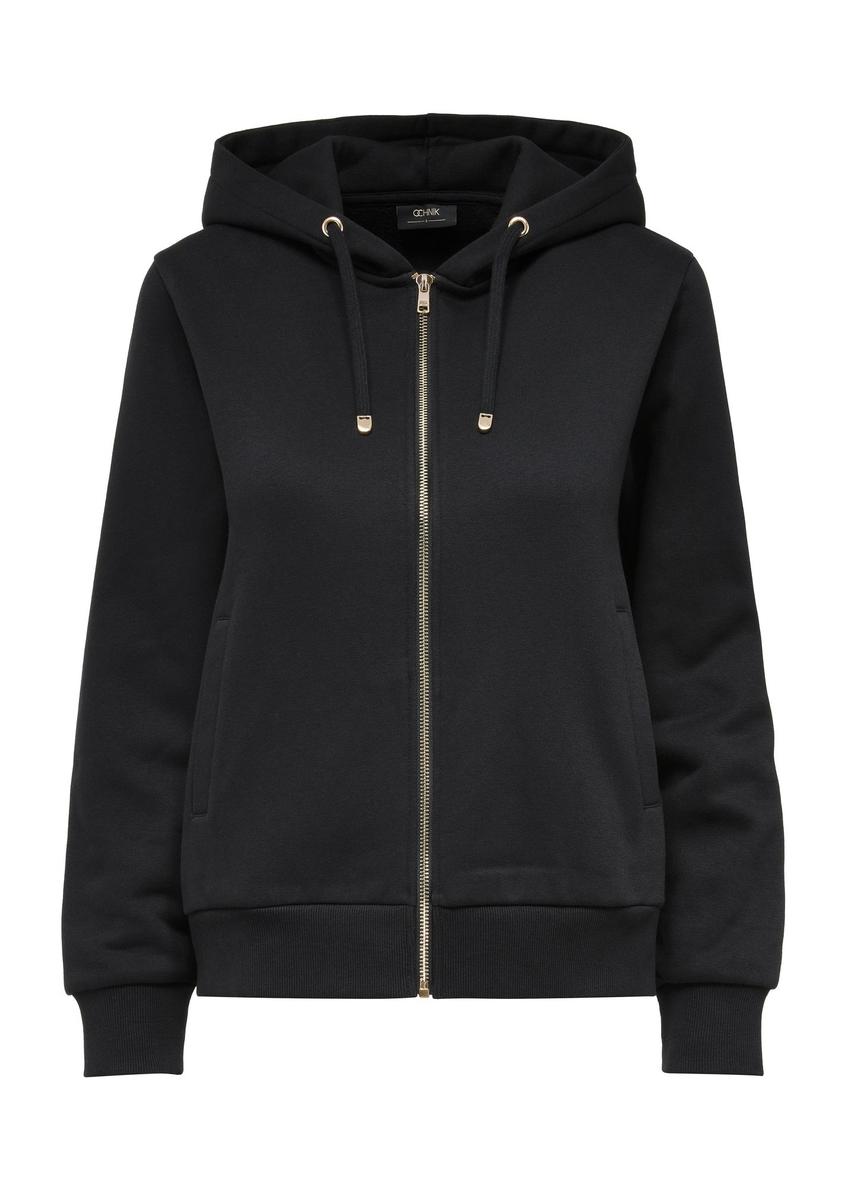 Czarna bluza damska z kapturem BLZDT-0101-99(Z24)