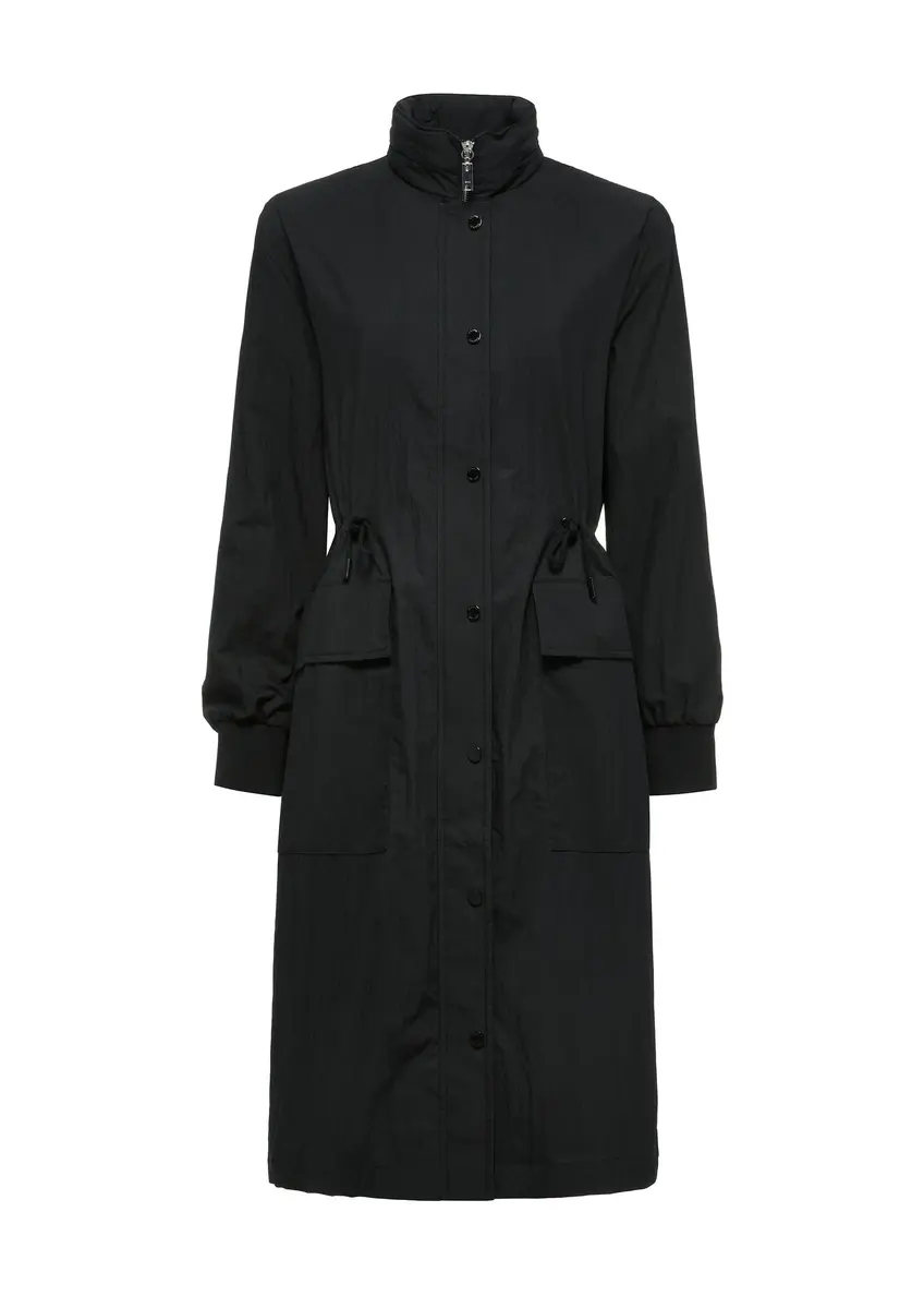 Czarna kurtka parka damska KURDT-0562-99(W25)-05