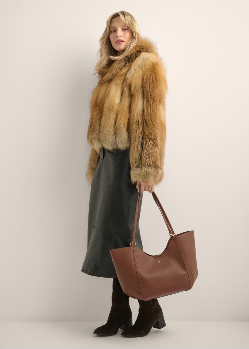 Jasnobrązowa torebka damska typu shopper TOREC-1296-3D(Z26)