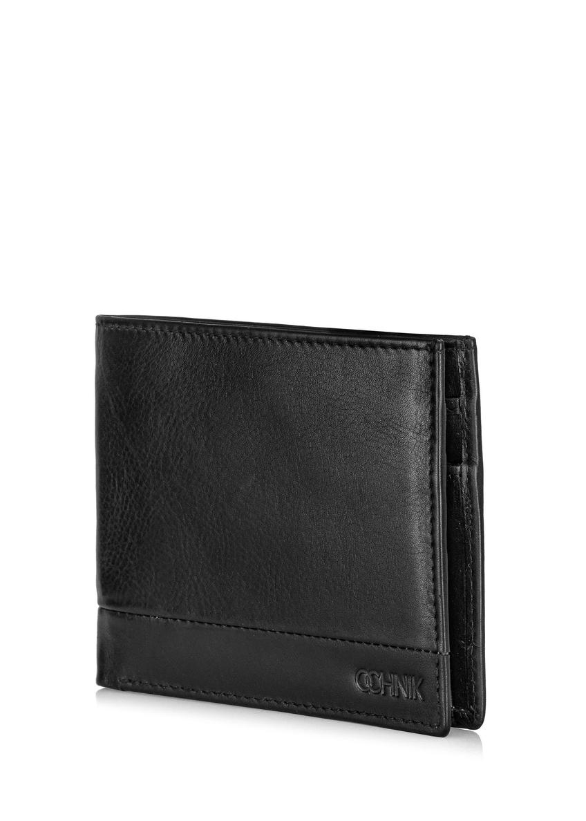 Black men's wallet without clasp PORMS-0624-99(Z24)