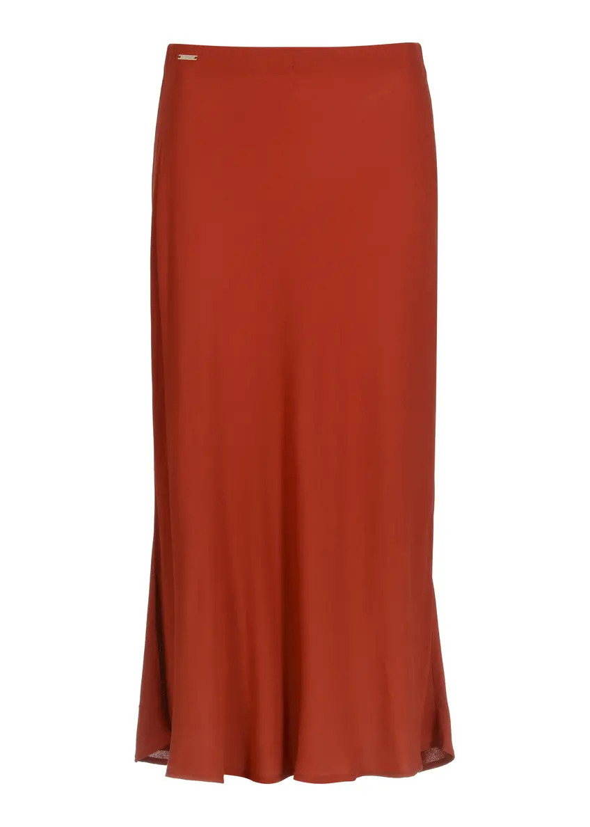 Czerwona rozkloszowana spódnica damska SPCDT-0073-85(W23)-04