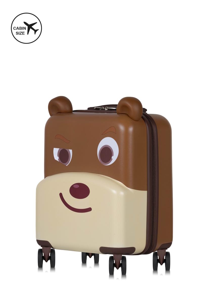 Mała walizka-miś na kółkach WALAB-0080-79-20(W25)