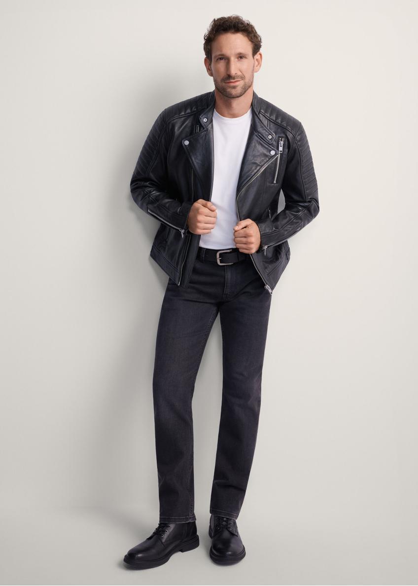 Skórzana ramoneska męska KURMS-0179L-99(KS)