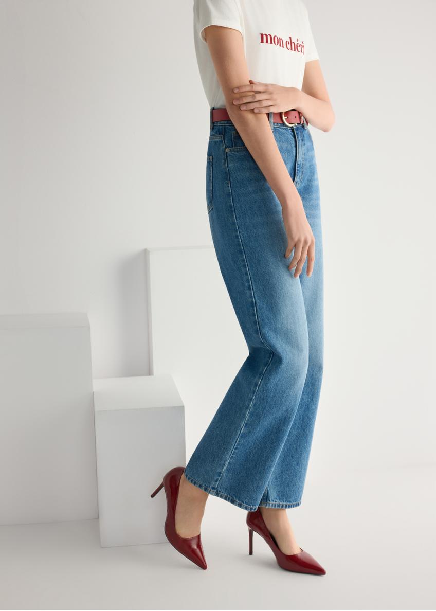 Czerwone skórzane szpilki damskie BUTYD-1131A-4B(W26)