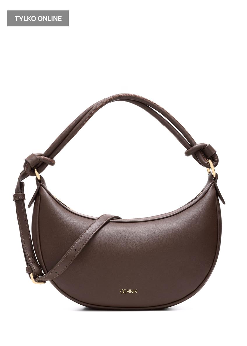 Brązowa mała torebka damska hobo TOREC-1097-89(Z25)