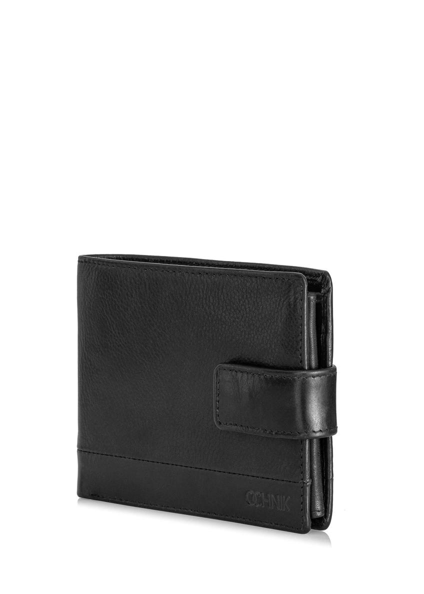 Black leather men's wallet PORMS-0622-99(Z24)