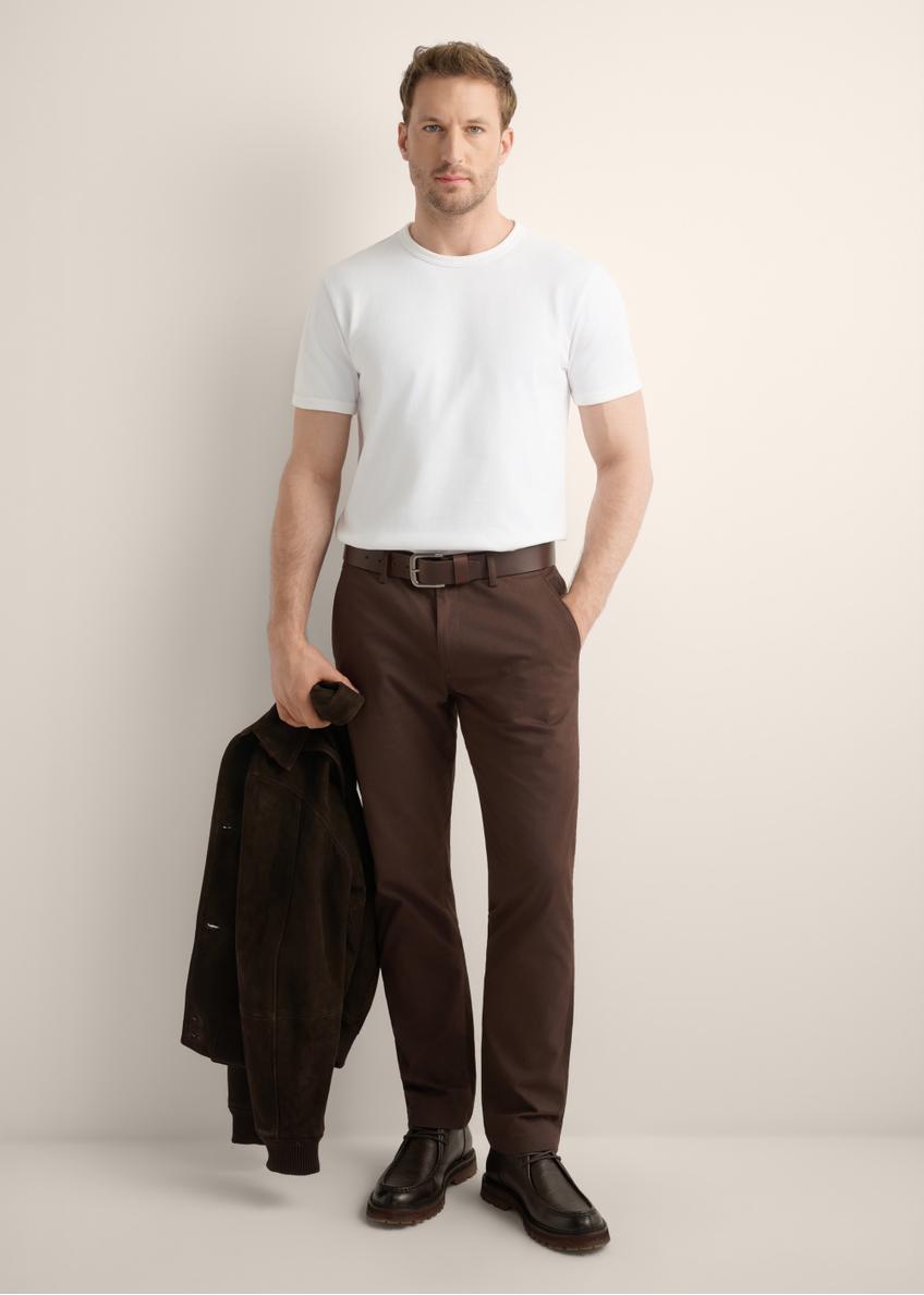 Biały bawełniany T-shirt męski TSHMT-0153-0A(Z26)