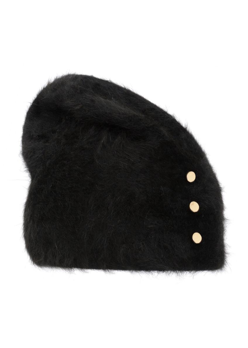 Women's black winter hat CZADT-0023-99(Z23)-01