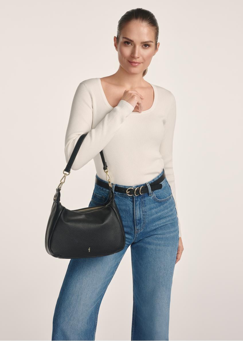 Czarna torebka shopper na ramię TOREC-0885B-99(Z25)