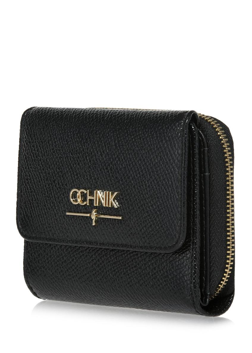 Black small leather women's wallet PORES-0932-99(Z24)