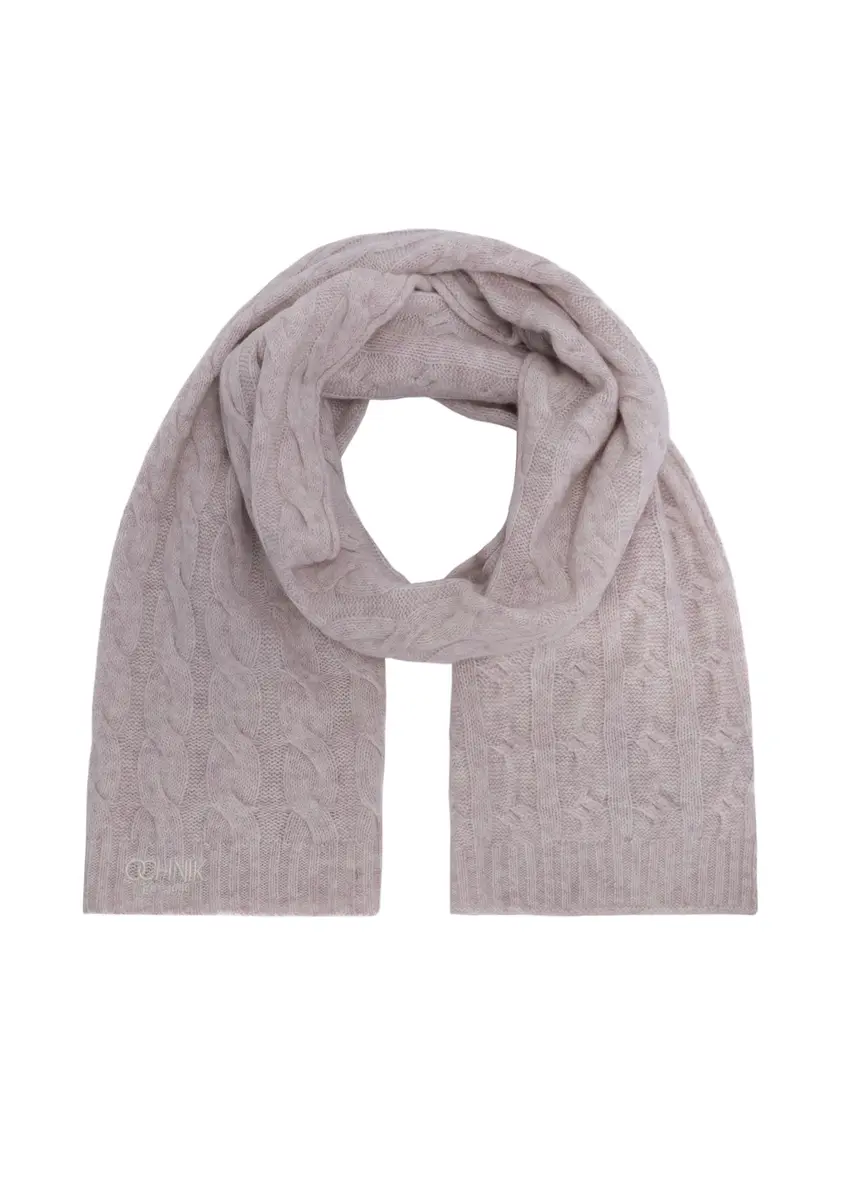 Wool light pink scarf SZADT-0181-81(Z24)