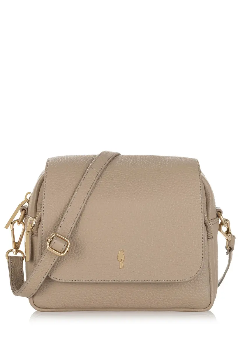 Beige leather women's messenger bag TORES-0958-81(Z24) pic. 3