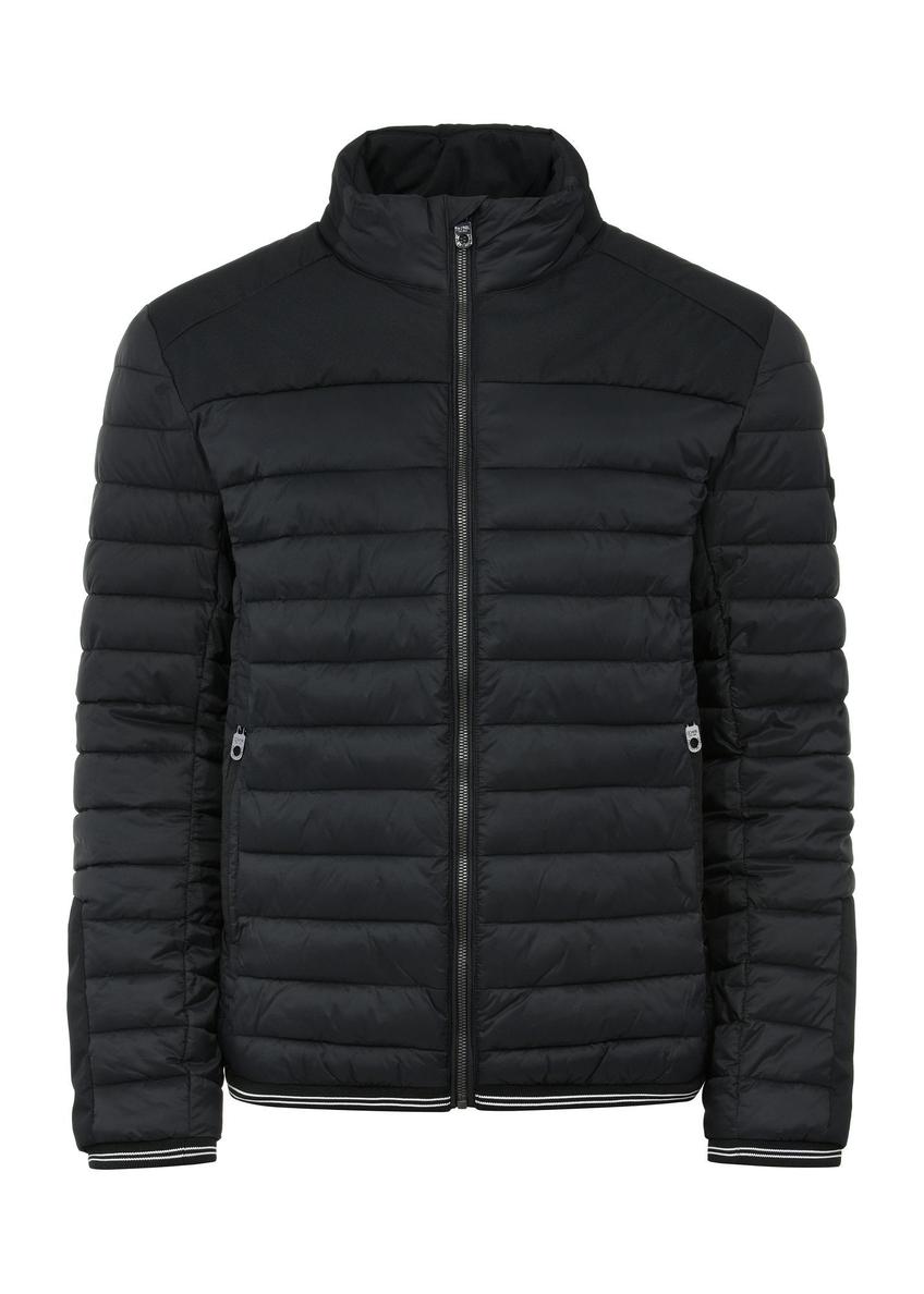 Czarna kurtka męska przejściowa KURMT-0358A-99(W26)