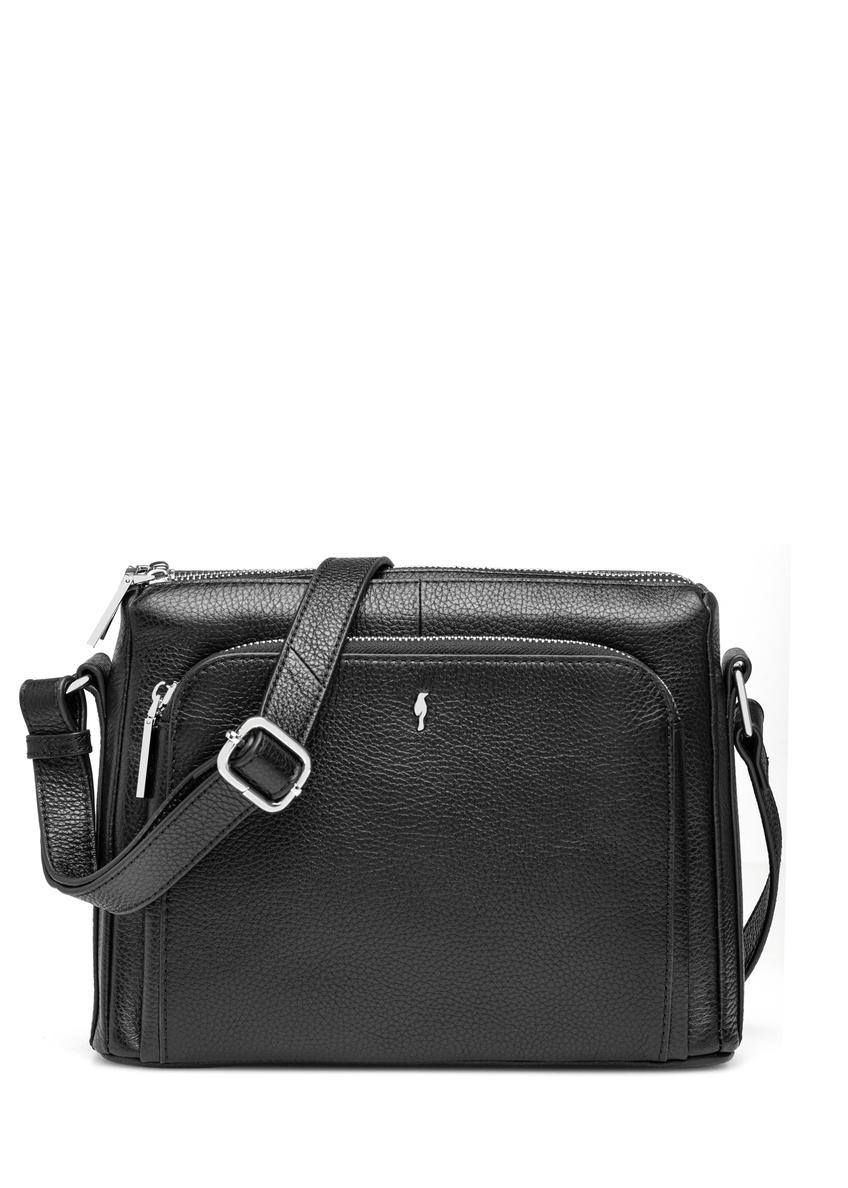 Czarna skórzana torebka damska TORES-1217-9I(W26)