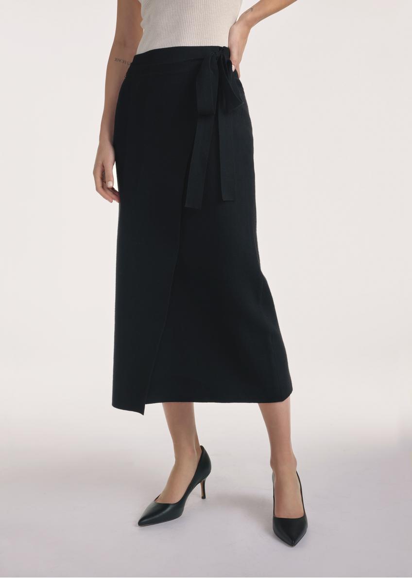 Czarna spódnica midi SPCDT-0114-99(Z25)