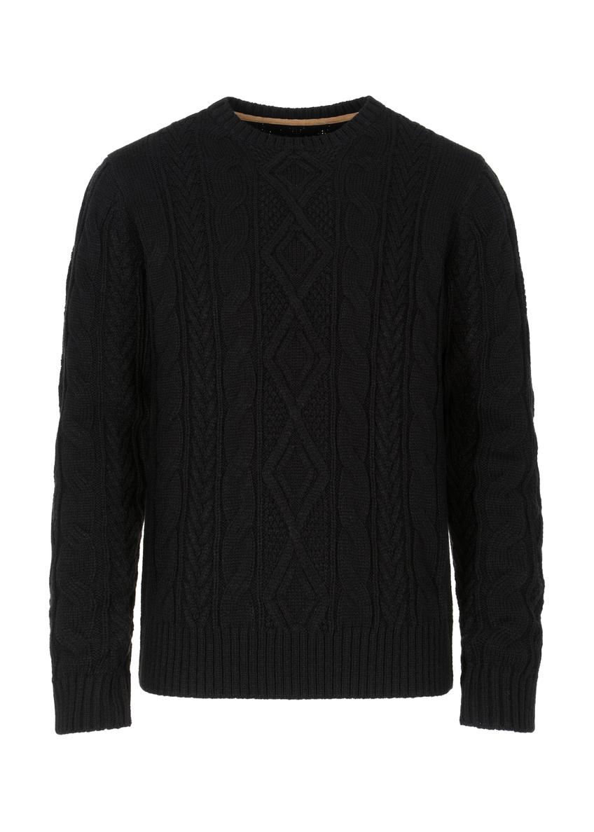 Czarny sweter męski SWEMT-0141-99(Z23)-03
