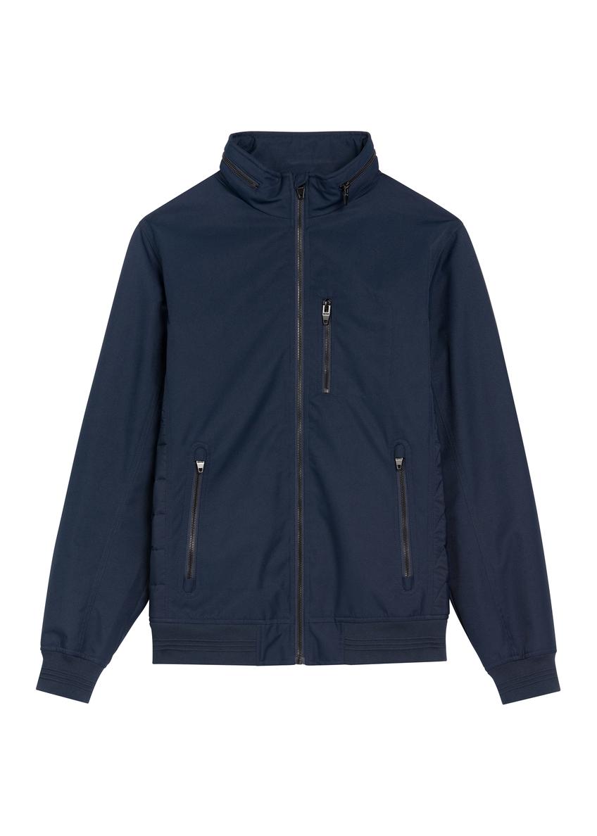 Granatowa przejściowa kurtka męska KURMT-0414-7D(W26)