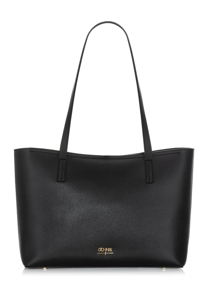 Klasyczna czarna torebka shopper damska TOREC-0959-99(Z24)-01