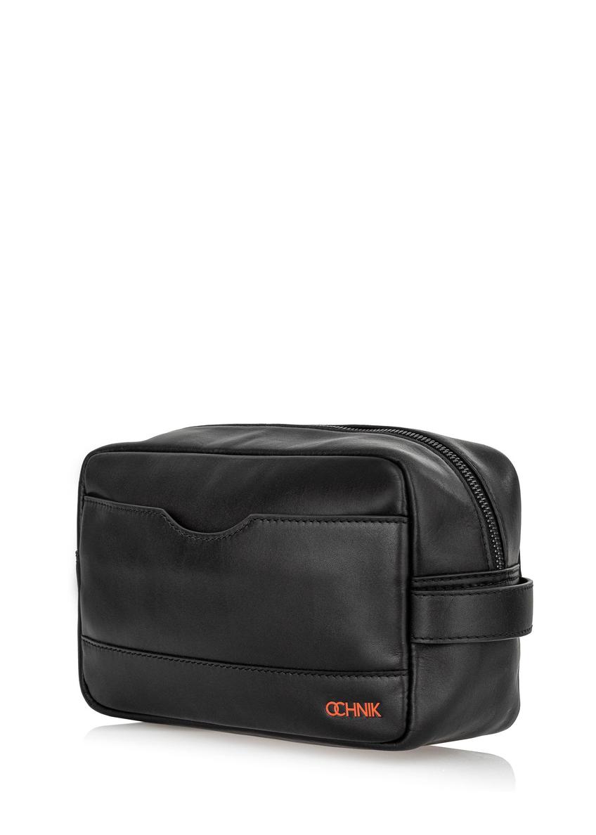 Black leather men's cosmetic bag TORMS-0443-99(Z24)