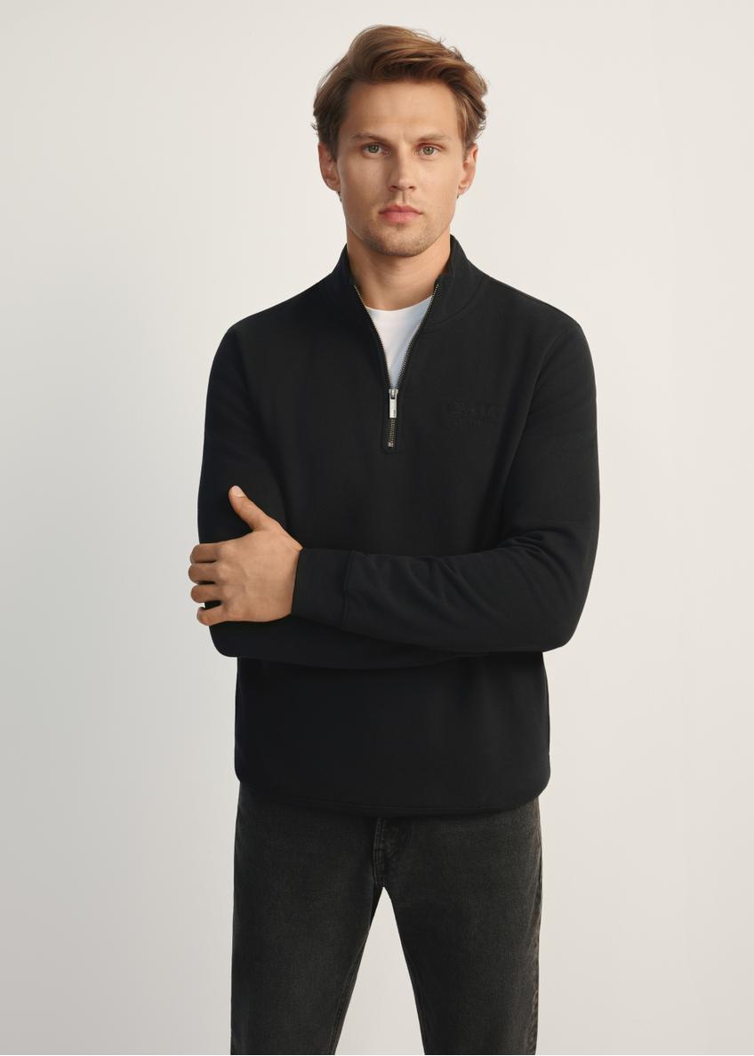 Czarna bluza męska bez kaptura BLZMT-0067-99(Z25)