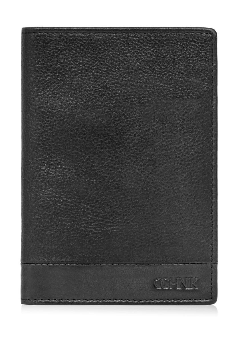 Black unzipped men's wallet PORMS-0626-99(Z24)