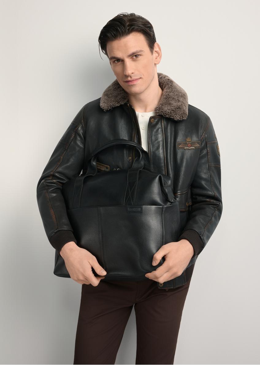 Czarna skórzana torba podróżna męska TORMS-0421A-99(Z25)