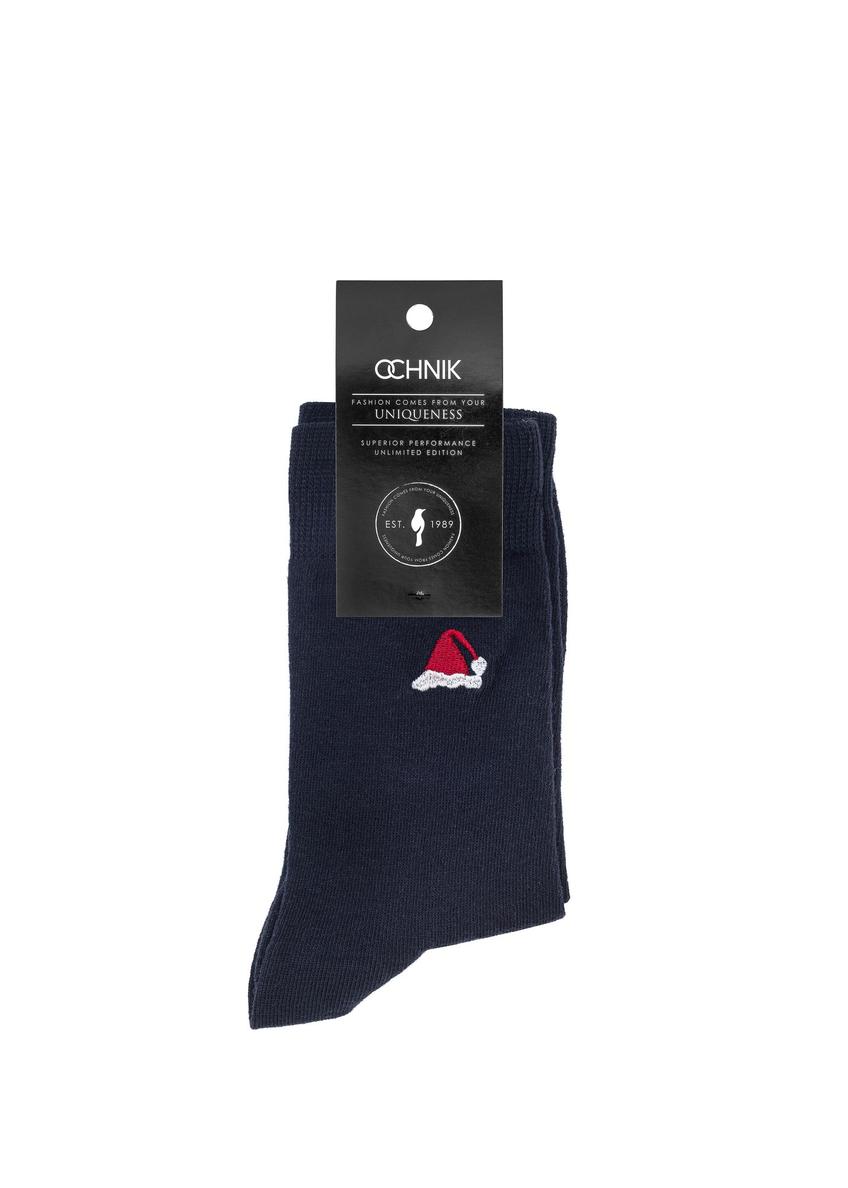 Christmas navy blue men's socks SKAMT-0160A-69(Z24)