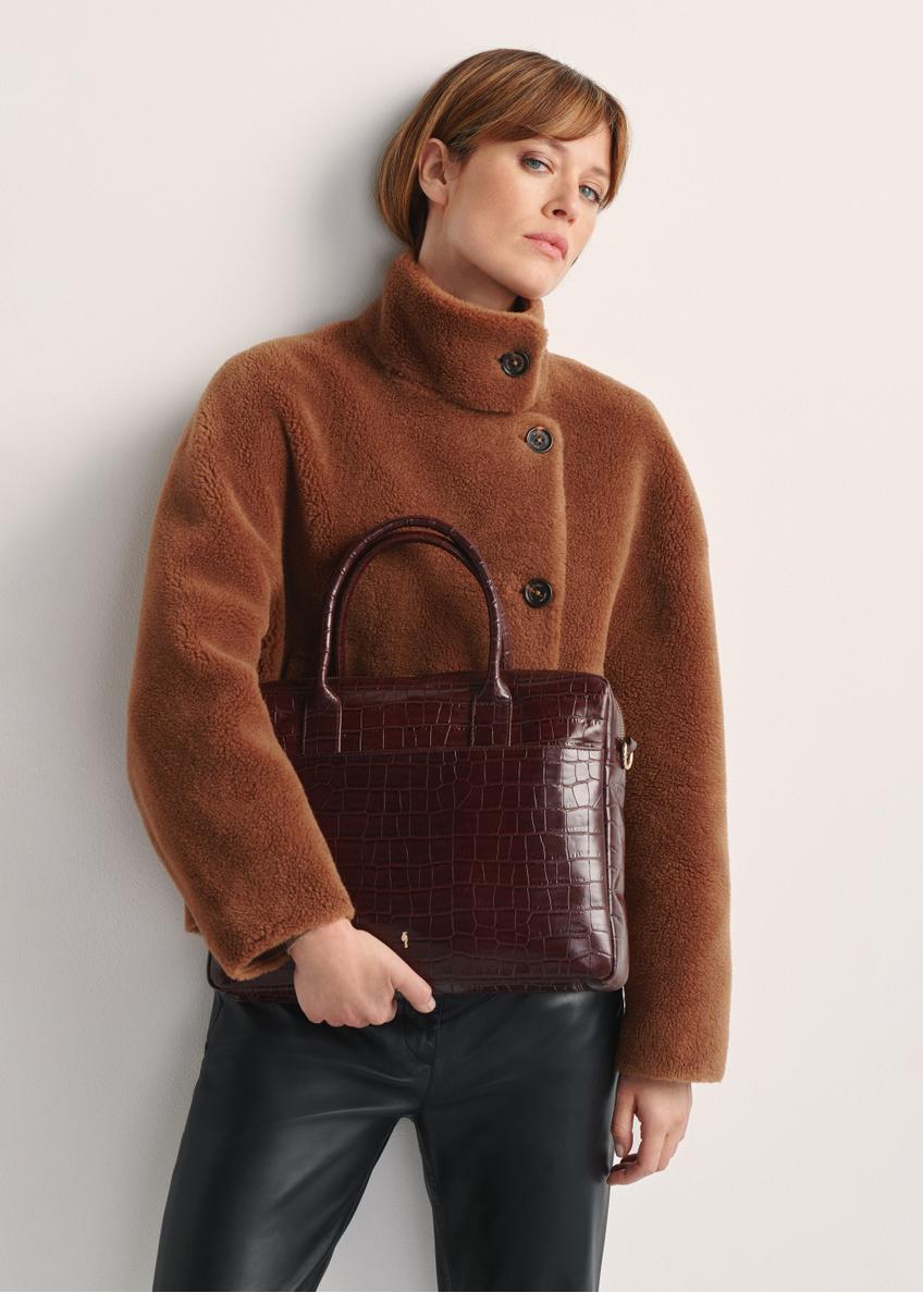 Skórzana elegancka torba damska croco TORES-1128F-1H(W26)