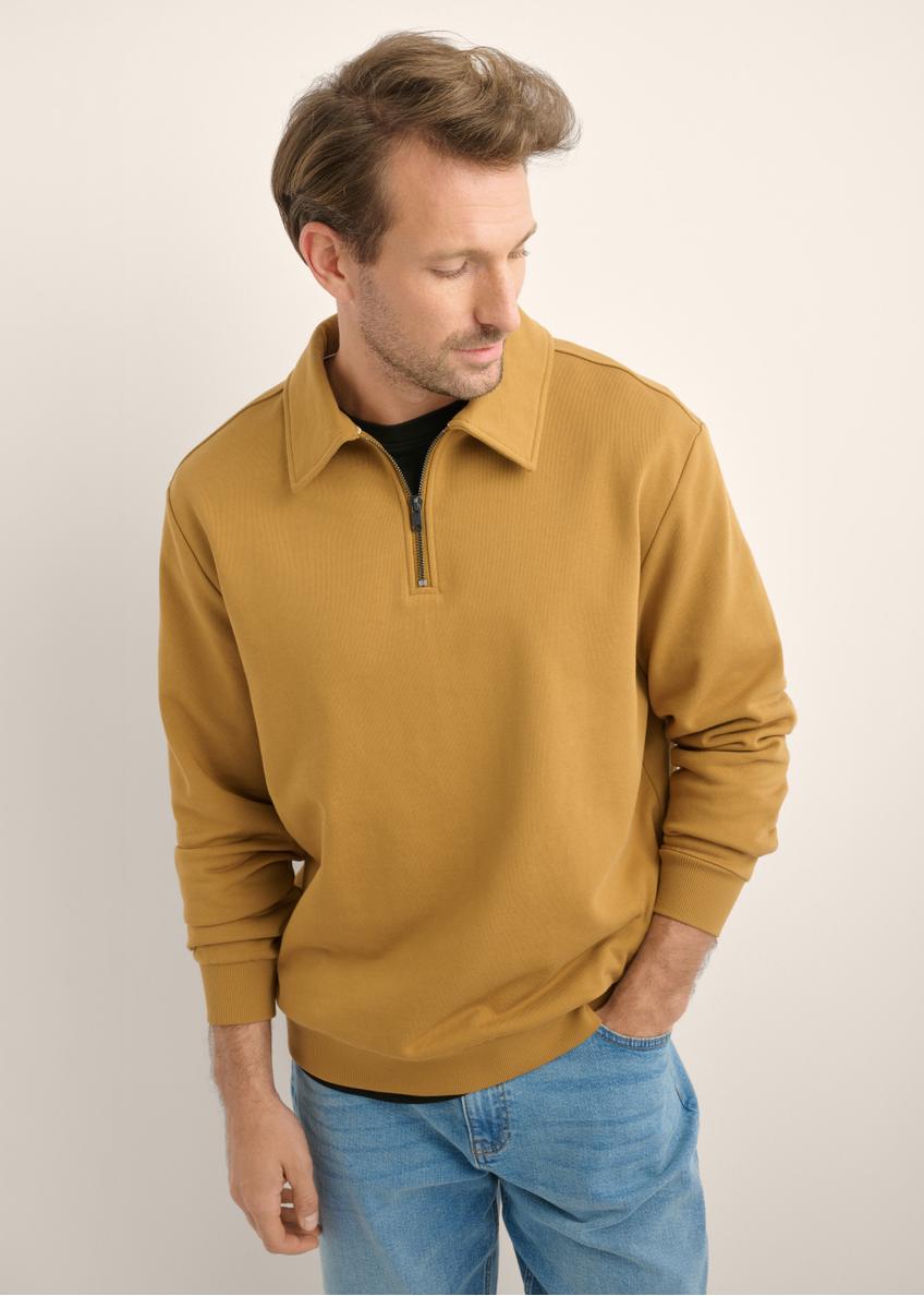 Musztardowa bawełniana bluza męska BLZMT-0081-2D(Z26)