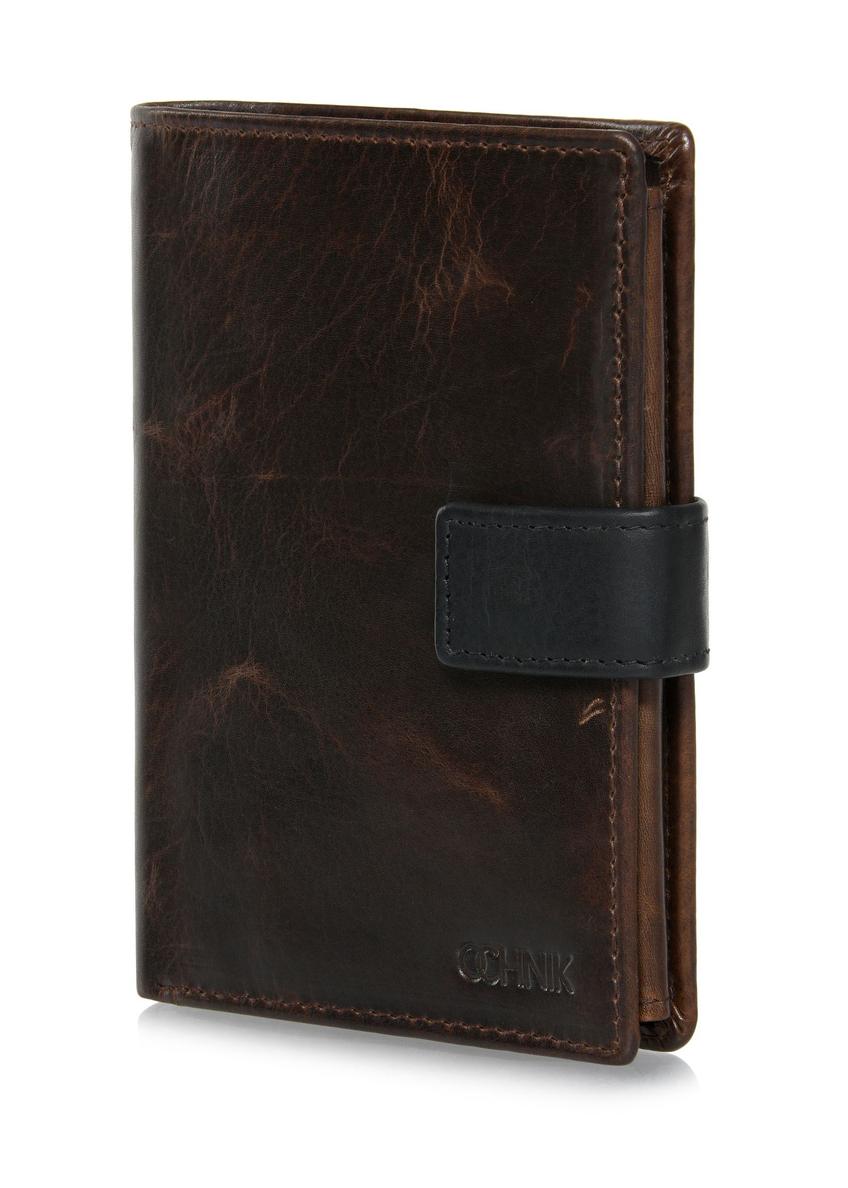 Brown large men's leather wallet PORMS-0613-89(Z24)