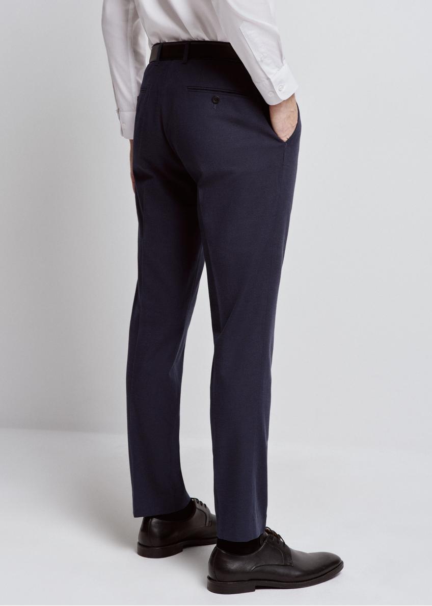 Granatowe spodnie garniturowe męskie SPOMT-0099-69(W24)