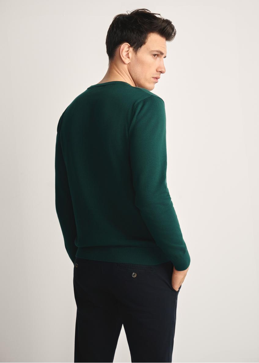 Zielony sweter męski basic SWEMT-0114A-54(Z25)