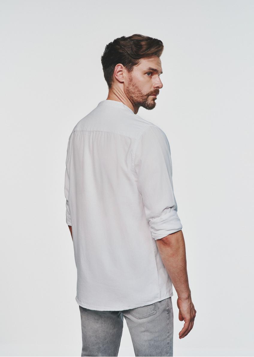 White collarless shirt for men KOSMT-0326-11(W24)