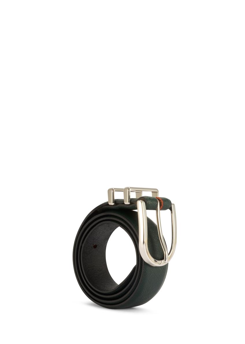 Zielony skórzany pasek damski PASDS-0159D-54(Z25)