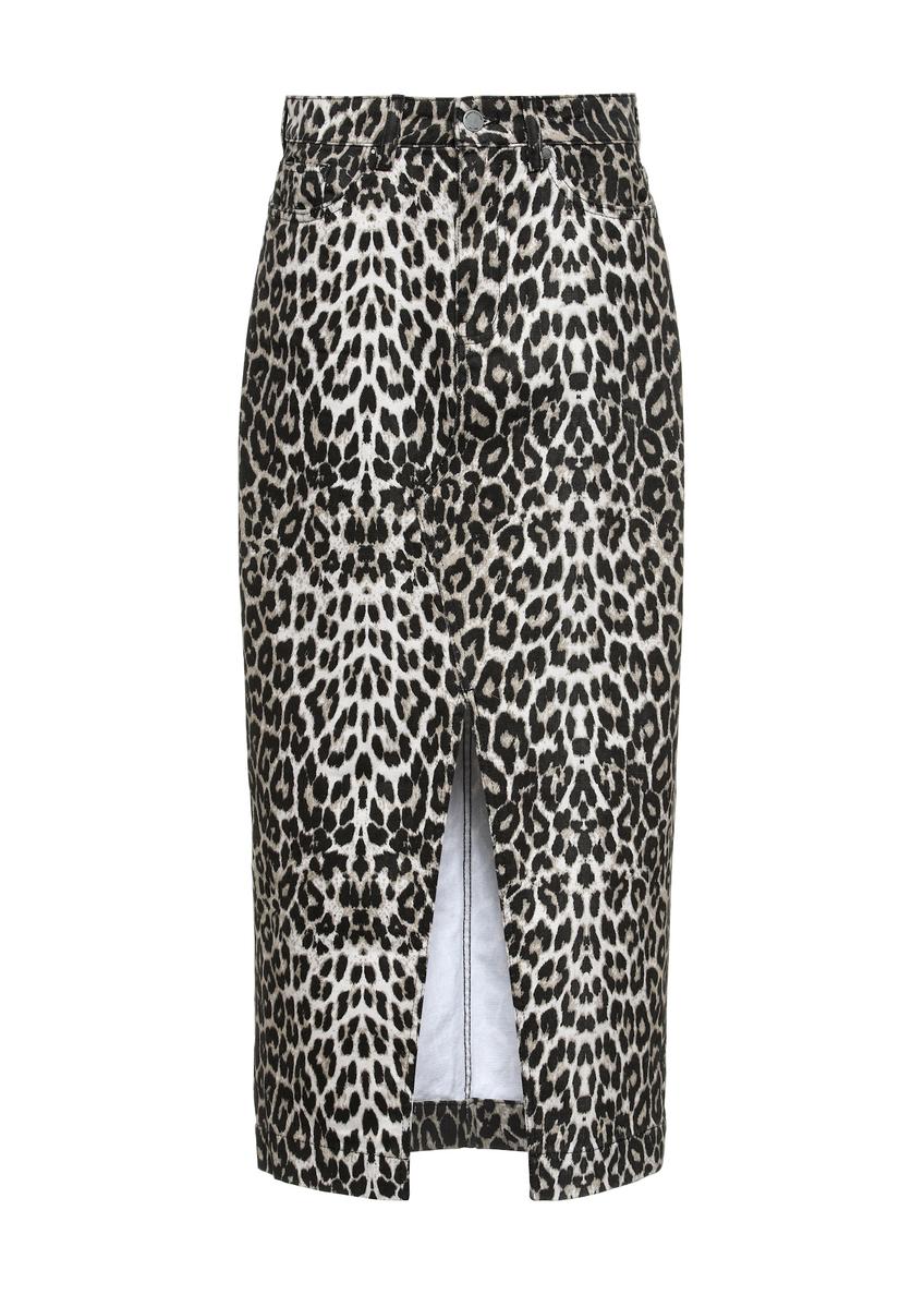 Spódnica midi w panterkę SPCDT-0112-86(W25)-06