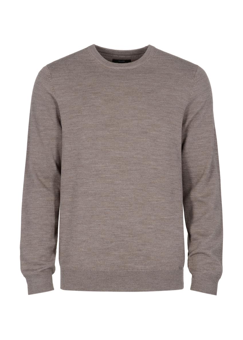 Beżowy wełniany sweter męski SWEMT-0139-81(Z23)-03