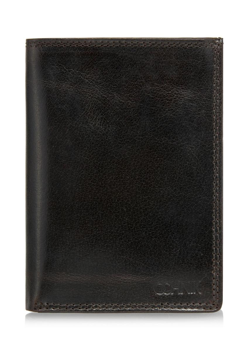 Skórzany niezapinany brązowy portfel męski PORMS-0554-89(W24)
