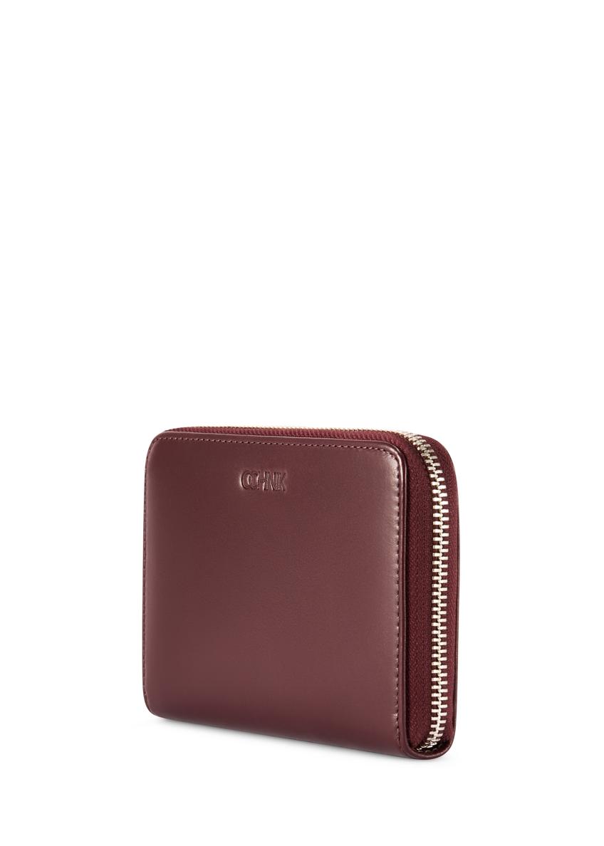 Bordowy skórzany portfel damski PORES-0976-49(Z25)