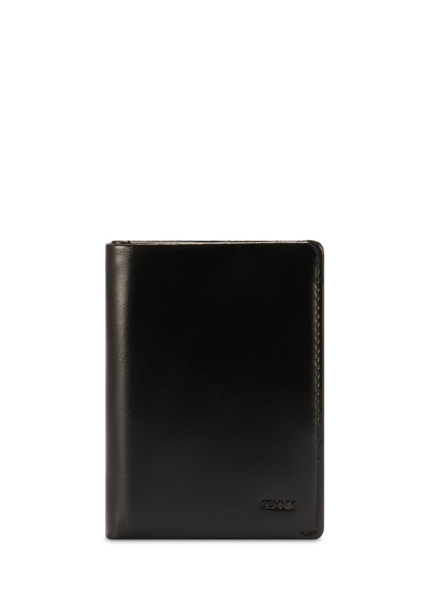 Czarny mały skórzany portfel męski PORMS-0664-99(Z25)