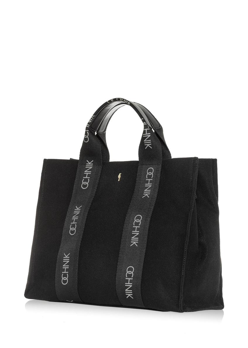 Czarna damska torebka typu tote bag TOREN-0288A-99(W25)