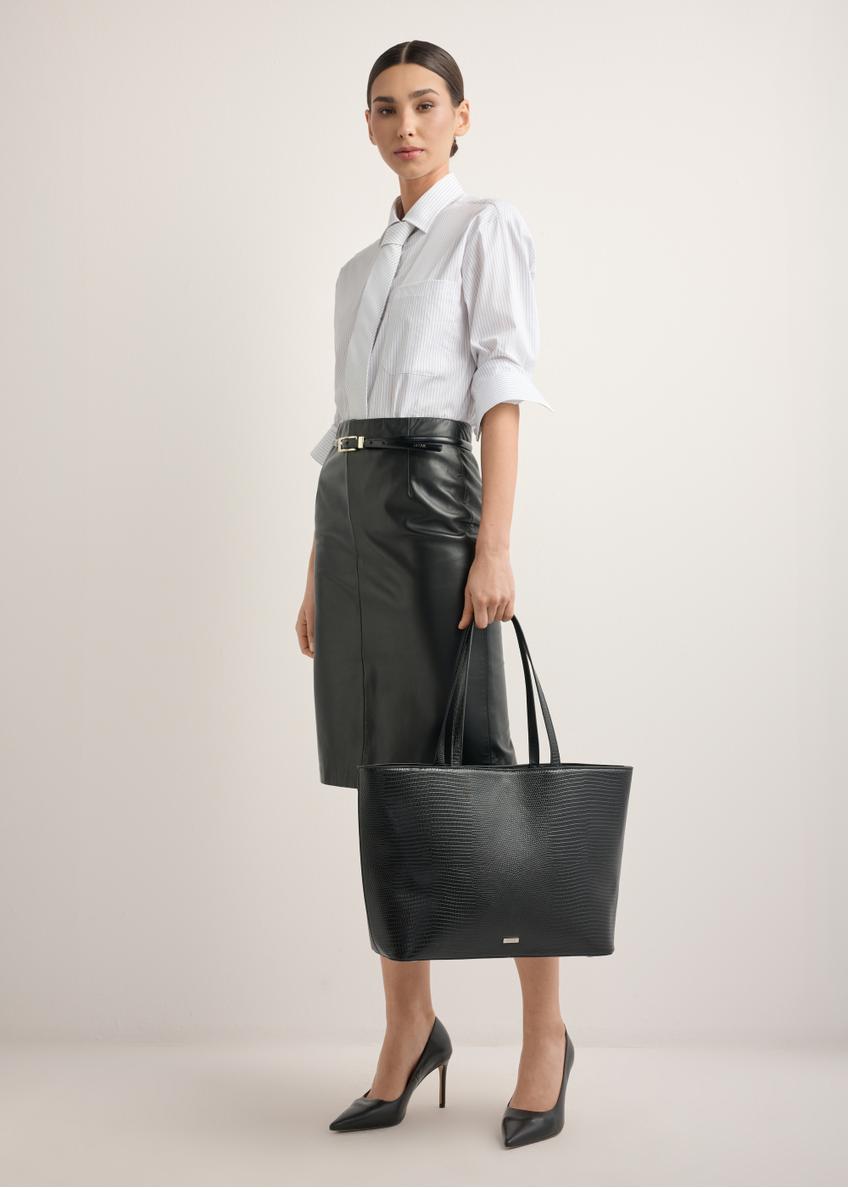 Torebka shopper z tłoczeniem wężowym TOREC-1242-9H(Z26)