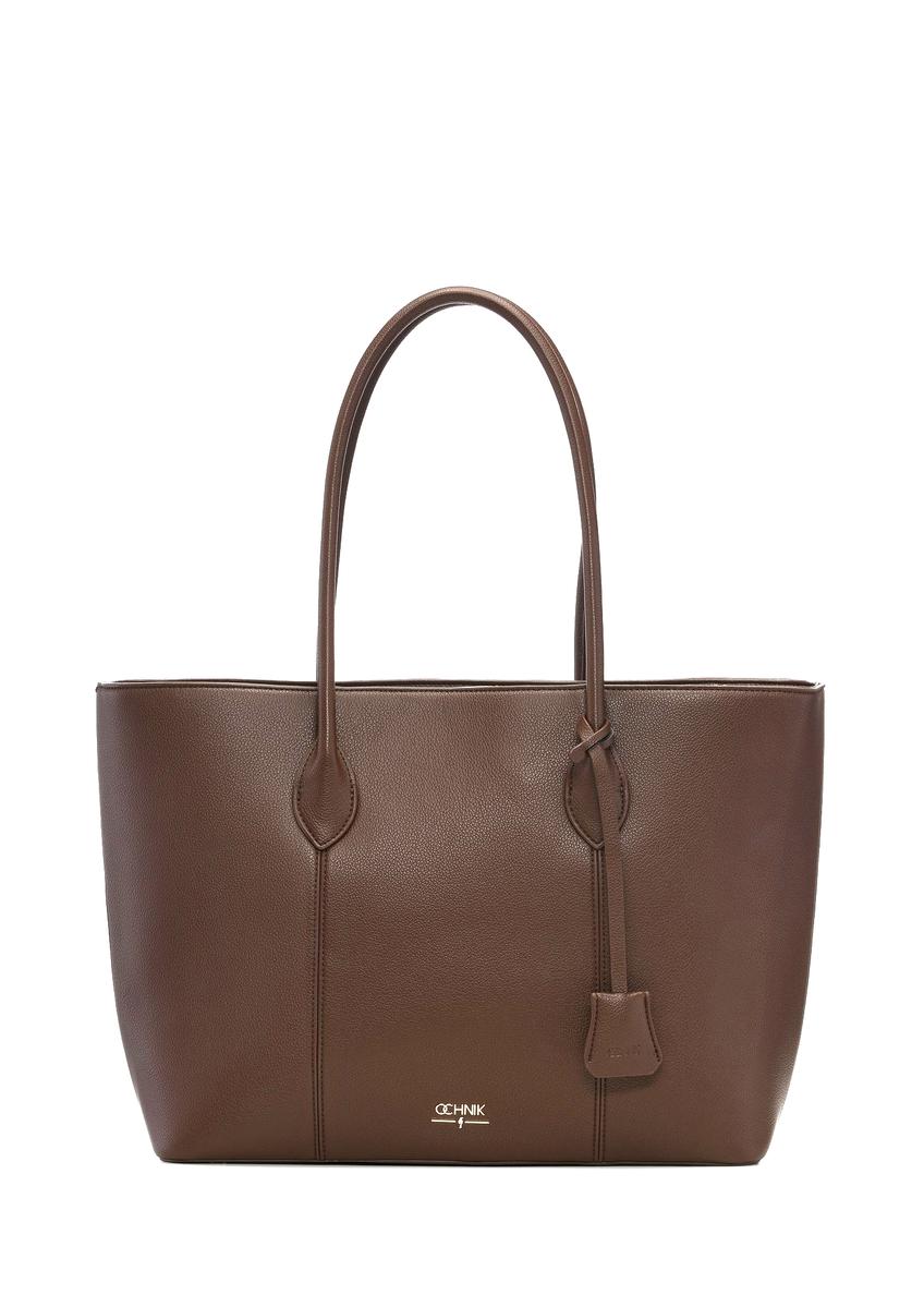 Brązowa shopperka damska TOREC-1241-1H(Z26)