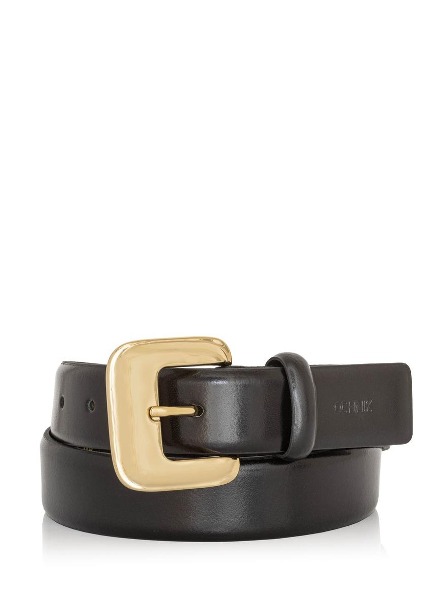 Black leather women's belt PASDS-0316-99(Z24)