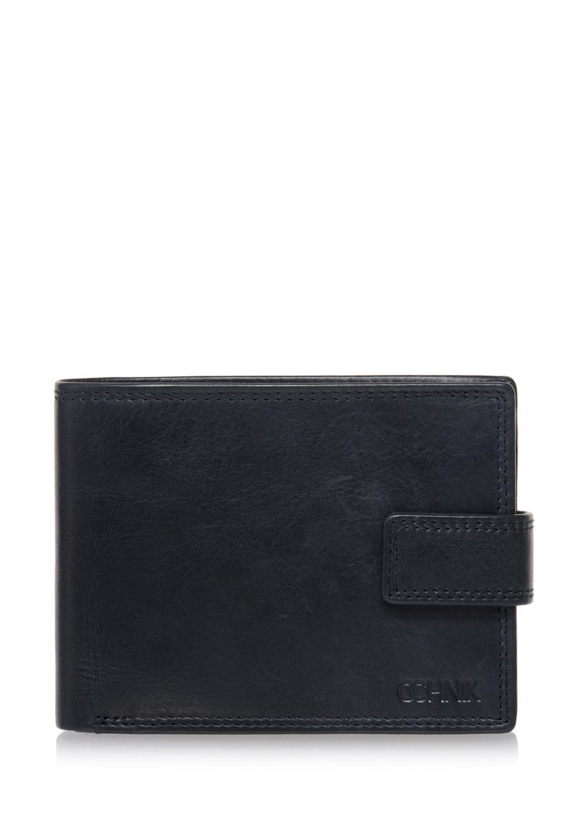 Granatowy skórzany portfel męski PORMS-0465A-69(W23)