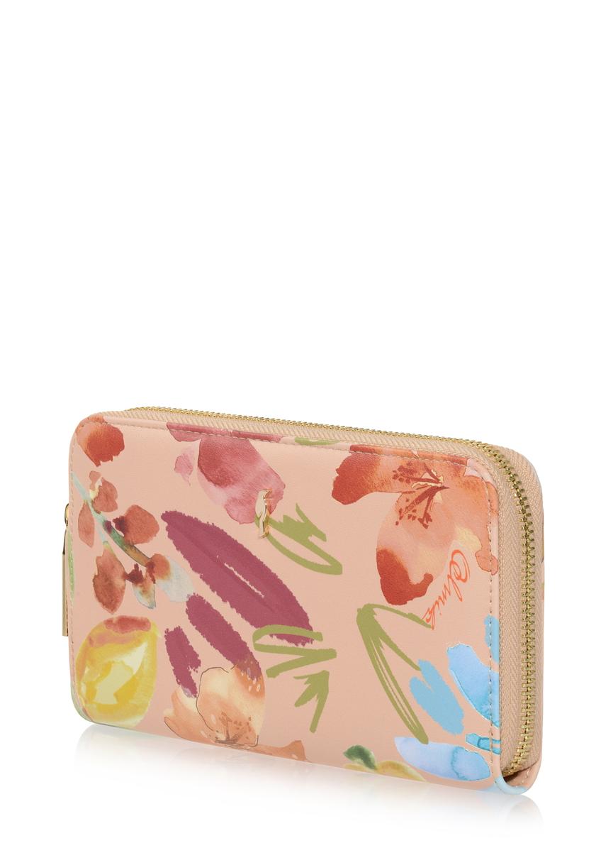 Duży kwiatowy portfel damski POREC-0329-15(W23)