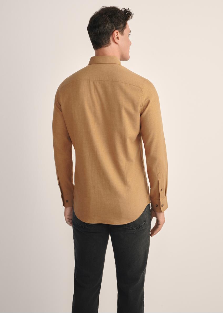 Koszula męska w kolorze camel KOSMT-0299A-24(Z25)