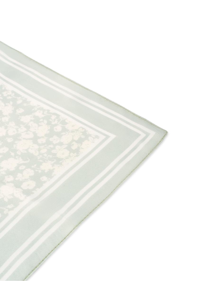 Zielona apaszka damska w kwiaty SZADT-0190-8P(W26)